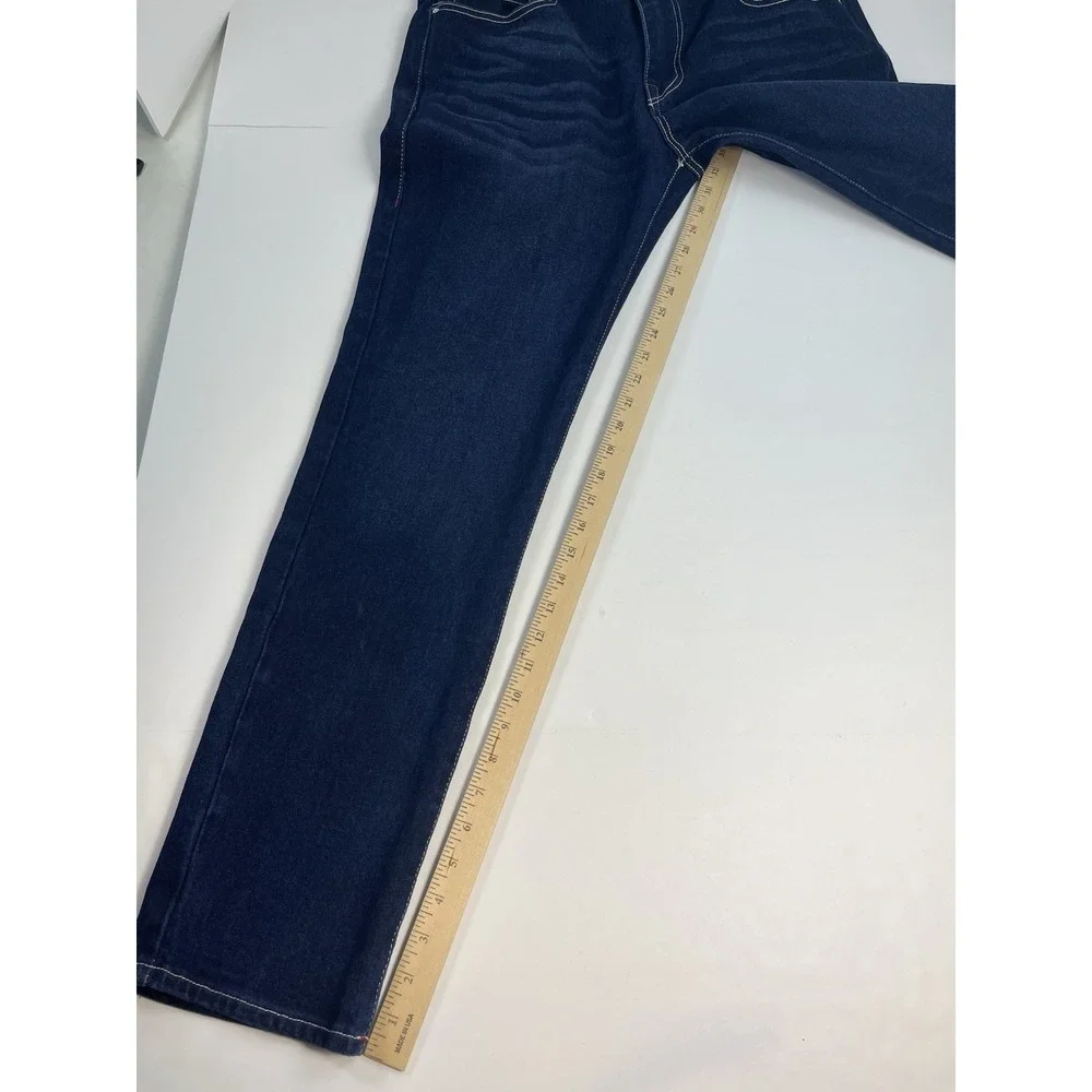 True Religion Rocco Jeans Men's 36x31 Relaxed Skinny Dark Wash Blue Stretch Y2K